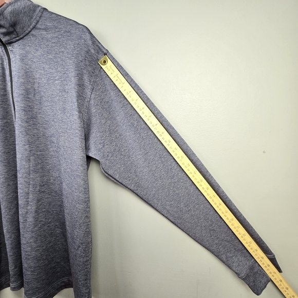 TGW Quarter Zip Pullover Lightweight Shirt Jacket Blue Gray Mens Size L Preppy - Picture 8 of 11